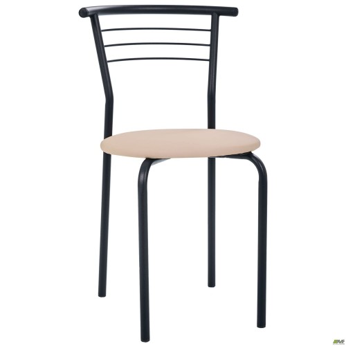 Стул Маркос черный Кожзам бежевый