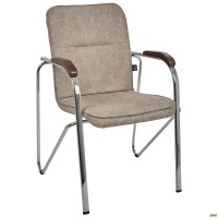 Стул Самба хром орех WAX Light Grey без канта