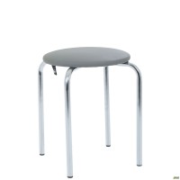 Табурет Софи хром Кожзам серый