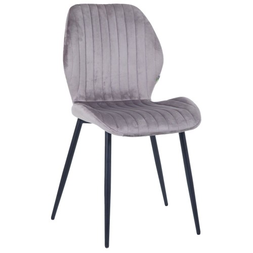 Стул Lily черный/вельвет серый Стул Lily черный/вельвет серый