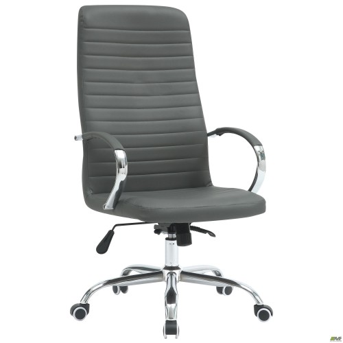 Кресло Fernando хром НВ, механизм Anifix, кожзам серый