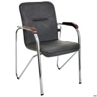 Стул Самба хром орех WAX Black Grey без канта