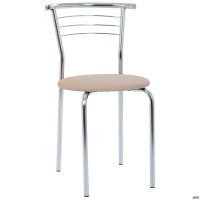 Стул Маркос хром Кожзам бежевый