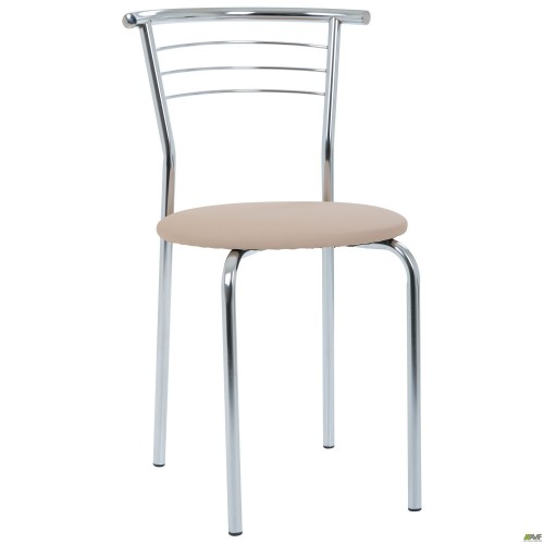 Стул Маркос хром Кожзам бежевый Стул Маркос хром Кожзам бежевый