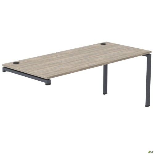 Стол руководителя SIG-225 (2000х800х750мм) Черный графит/Вяз Либерти