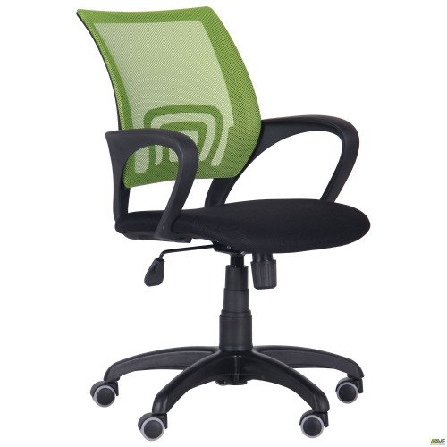 Кресло Веб сиденье Сетка черная/спинка Сетка салатовая