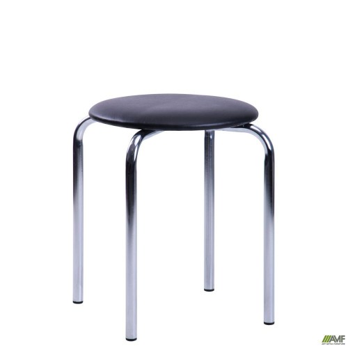 Табурет Софи хром Кожзам черный Табурет Софи хром Кожзам черный