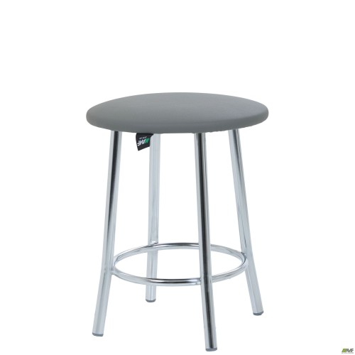 Табурет Талли хром Кожзам серый