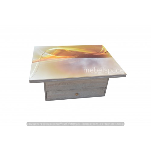 Стол Агат Сонома с стеклом