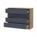 Комод Doros Ронди Дуб Артизан/Графит 4 ящика 100х40х82 (41516186) Комод Doros Ронди Дуб Артизан/Графит 4 ящика 100х40х82 (41516186)