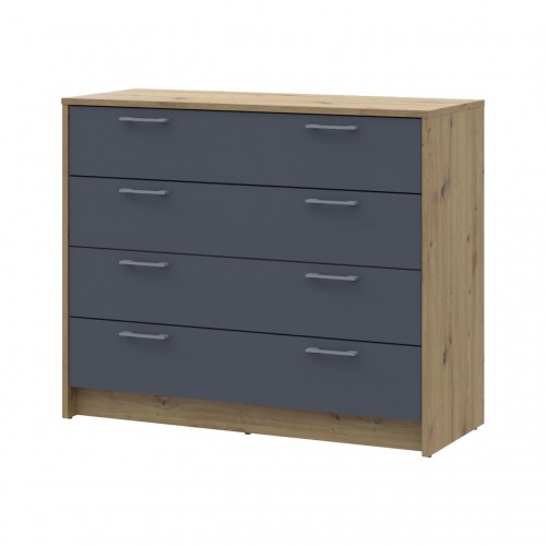 Комод Doros Ронди Дуб Артизан/Графит 4 ящика 100х40х82 (41516186) Комод Doros Ронди Дуб Артизан/Графит 4 ящика 100х40х82 (41516186)