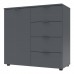 Комод Doros Рон 1 1 фасад 4 шухляды Графіт 80х38х81 (41516006)