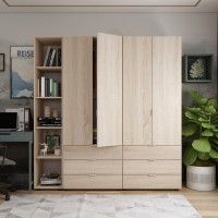 Комплект Doros Гелар з Этажеркою Дуб Сонома 2+2 ДСП 193.2х49.5х203.4 (42005044)