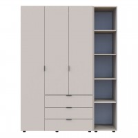 Распашной шкаф для одежды Doros Гелар с Этажеркою Кашемир 3 ДСП 154.4х49.5х203.4 (80737645)