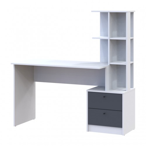 Офисный стол Doros Т7 Белый/Графит 136х55х138 (41516058)