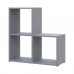 Стеллаж Doros Степ 2х2 Серый открытый 69х28.8х71.4 (41516177)