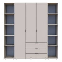 Распашной шкаф для одежды Doros Гелар с 2 Этажерками Кашемир 3 ДСП 192.6х49.5х203.4 (80737646)