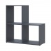 Стеллаж Doros Степ 2х2 Графит открытый 69х28.8х71.4 (41516157) Стеллаж Doros Степ 2х2 Графит открытый 69х28.8х71.4 (41516157)