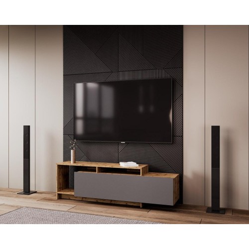 Стінка у вітальню Doros U2 Тахо Графіт ДСП 160х38х48 (41510106)