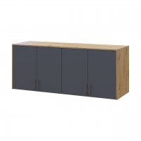 Антресоль высокая Doros Ронди Дуб Артизан/Графит 4 ДСП 160х52х65 (41516184)