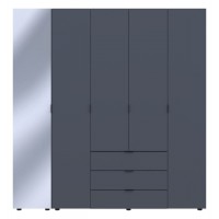 Шкаф для одежды Doros Гелар Графит 4ДСП/Зеркало 194х49.5х203.4 (42002161)