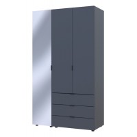 Шкаф для одежды Doros Гелар Графит 2ДСП/Зеркало 116.5х49.5х203.4 (42002155)