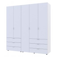 Распашной шкаф для одежды Doros Гелар комплект Белый 2+3 ДСП 193,7х49,5х203,4 (42002116)