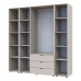 Распашной шкаф для одежды Doros Гелар с 2 Этажерками Кашемир 3 ДСП 192.6х49.5х203.4 (80737646)
