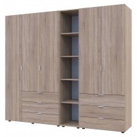 Комплект Doros Гелар з Этажеркою Дуб Сонома 2+3 ДСП 231.9х49.5х203.4 (42005046)