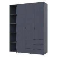 Комплект Doros Гелар з Этажеркою Графит 3 ДСП 154.4х49.5х203.4 (42005059)