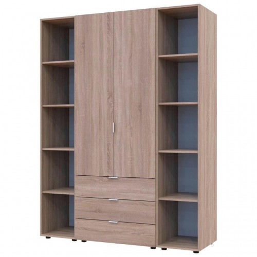 Комплект Doros Гелар з 2 Этажерками Дуб Сонома 2 ДСП 153.9х49.5х203.4 (42005045)