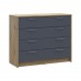 Комод Doros Ронди Дуб Артизан/Графит 4 ящика 100х40х82 (41516186) Комод Doros Ронди Дуб Артизан/Графит 4 ящика 100х40х82 (41516186)