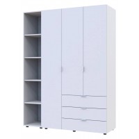 Комплект Doros Гелар з Этажеркою Белый 3 ДСП 154.4х49.5х203.4 (42005034)