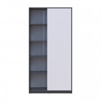 Распашной шкаф Doros Студент Графит/Белый 90х38х180 (44900273)