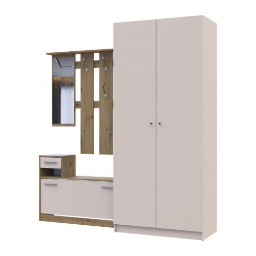 Прихожая Doros Alice и шкаф Promo Дуб Эвок/Кашемир 2 ДСП (42005160)
