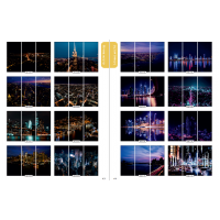 Фасад на шкаф купе "Ночной город" 006