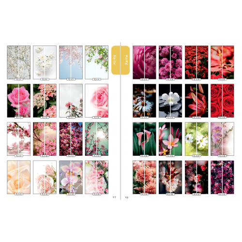 Фасад на шкаф купе "Цветы" 002