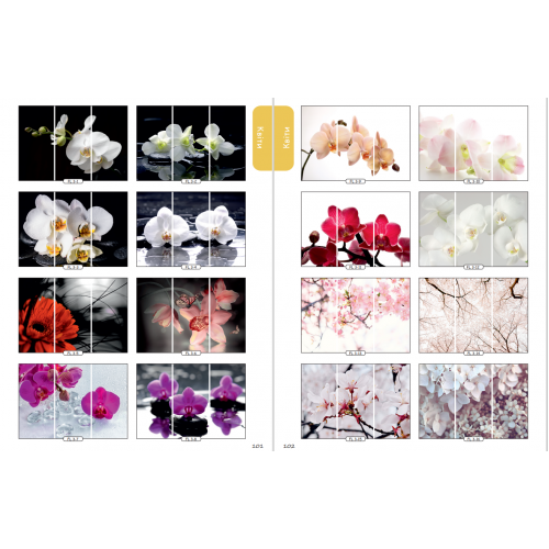 Фасад на шкаф купе "Цветы" 004