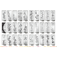 Фасад на шкаф купе "Цветы" 008