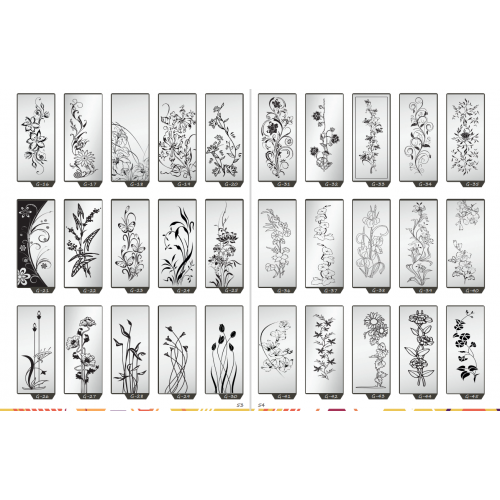 Фасад на шкаф купе "Цветы" 008