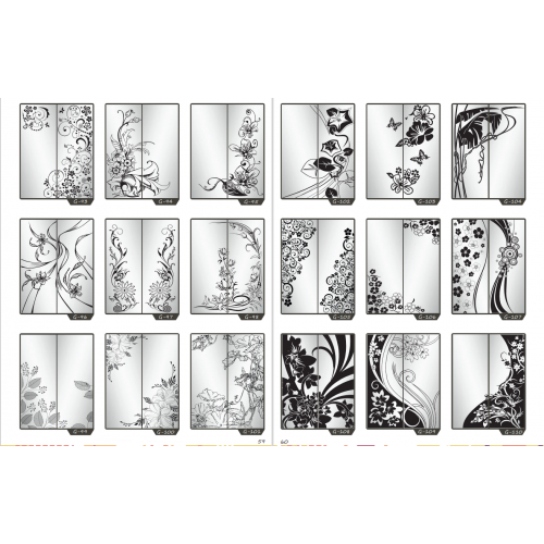 Фасад на шкаф купе "Цветы" 011