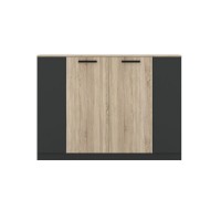 Тумба Офис Нью KOM4D Антрацит / дуб сонома Гербор (Gerbor) Украина