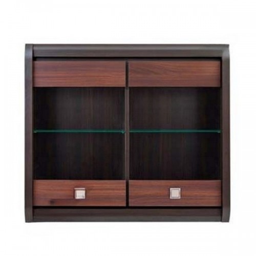 Витрина навесная Лорен SFW2W Дуб милано темный / акация ВМК (БРВ) Украина