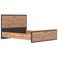 Кровать каркас Чес LOZ160 Дуб Тахо/черный Гербор (Gerbor) Украина