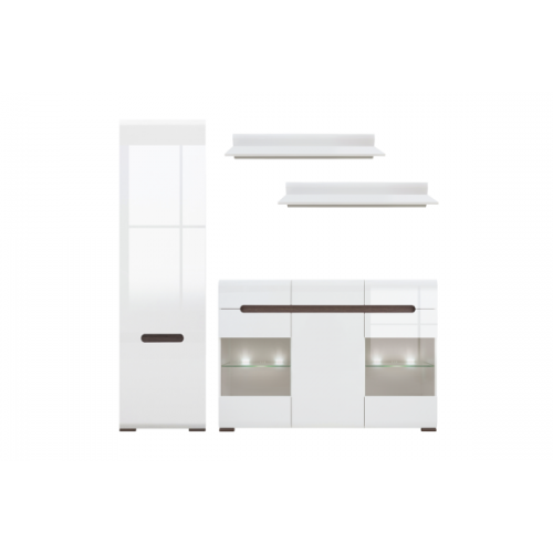 Набор мебели в гостиную Ацтека N77778 Белый / белый глянец ВМК (БРВ) Украина