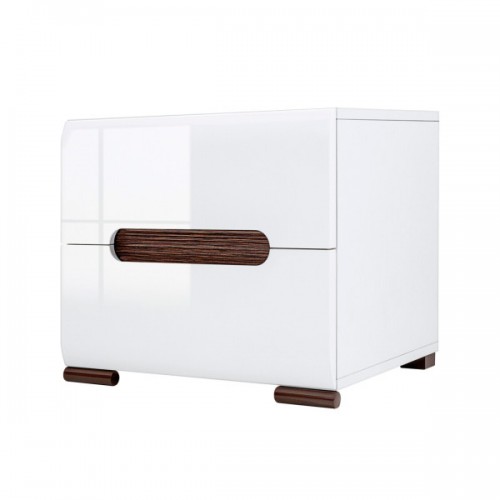 Тумба прикроватная Ацтека KOM2S/4/5 N Белый / белый глянец ВМК (БРВ) Украина