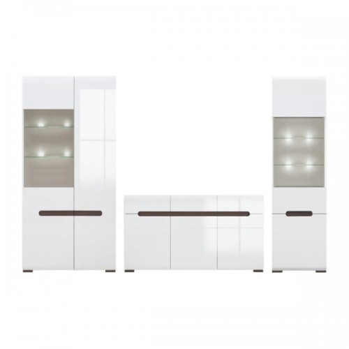 Набор мебели в гостиную Ацтека N77860 Белый / белый глянец ВМК (БРВ) Украина