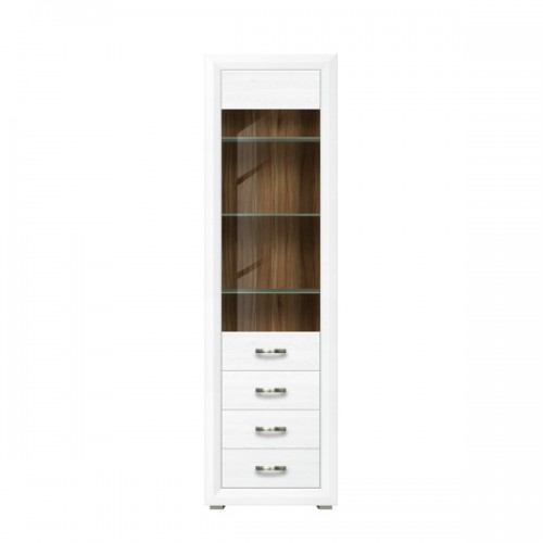 Витрина с подсветкой Маркус REG1W3S Джанни / дуб каменный ВМК (БРВ) Украина