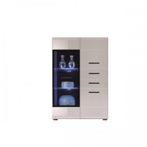 Витрина Вушер REG1W2D2S L/P Нимфеа альба / белый глянец Гербор (Gerbor) Украина