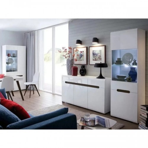 Набор мебели в гостиную Ацтека N77814 Белый / белый глянец ВМК (БРВ) Украина